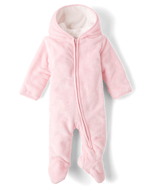 Guirlande de fanions doublée en micropolaire et fausse fourrure pour bébé fille