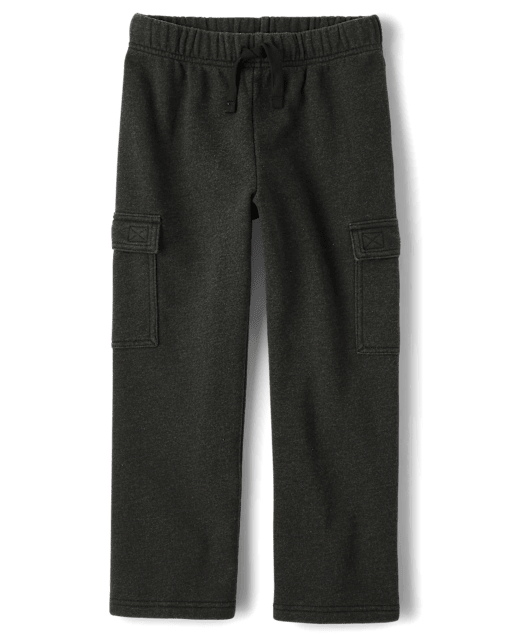 Kids Garment Dyed Premium Fleece Loose Cargo Pants