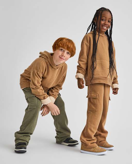Kids Garment Dyed Premium Fleece Hoodie