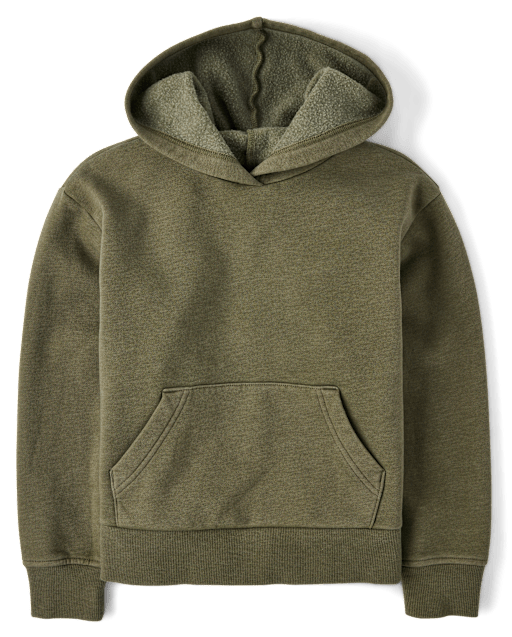 Sweat à capuche en polaire de qualité supérieure teint en pièce pour enfants