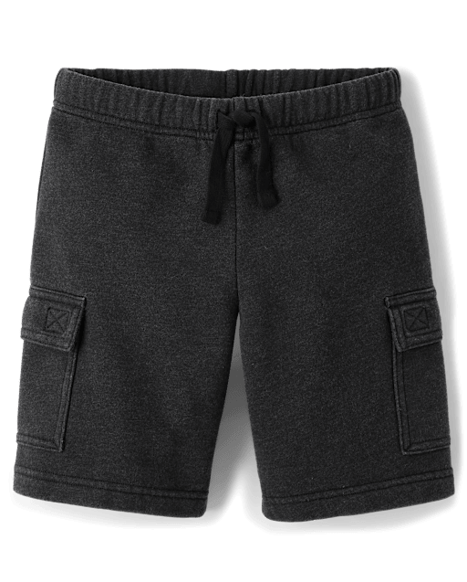 Kids Garment Dyed Premium Fleece Cargo Shorts