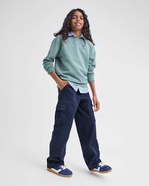 Kids Wide Leg Pull On Cargo Pants