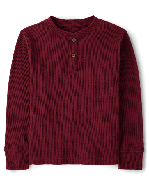 Boys Thermal Henley Top