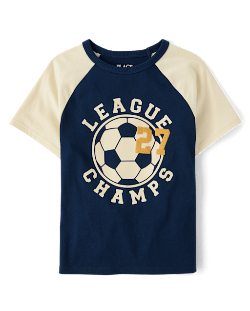 Boys Embroidered Graphic Raglan Top