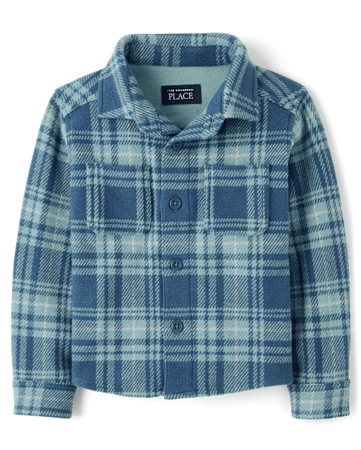 Baby And Toddler Plaid Knit Button Up Shirt