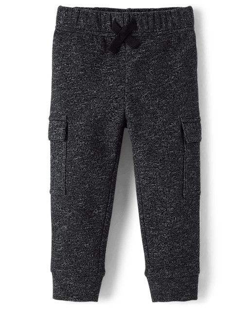 Baby And Toddler Boys Marled Fleece Cargo Jogger Pants