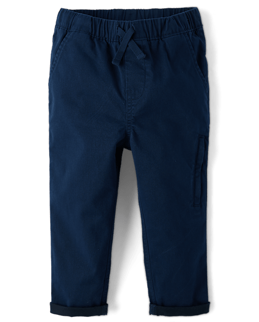 Baby And Toddler Roll Cuff Pull On Chino Pants