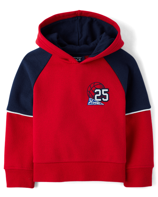 Baby And Toddler Boys Embroidered Varsity Premium Fleece Hoodie