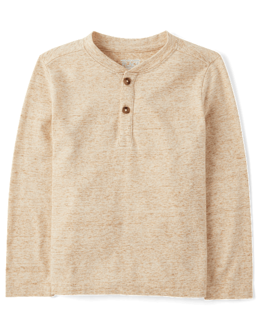 Baby And Toddler Boys Marled Henley Top