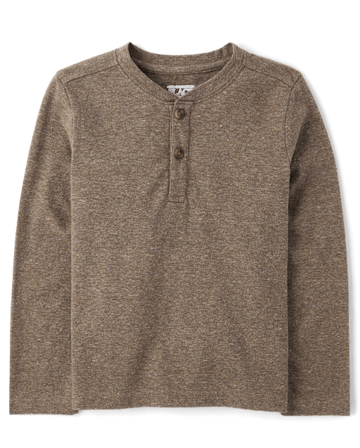 Baby And Toddler Boys Marled Henley Top