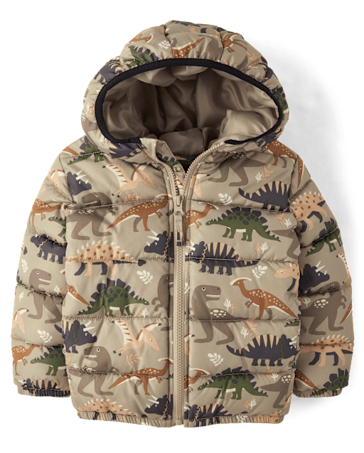 Toddler Boys Print Puffer Jacket