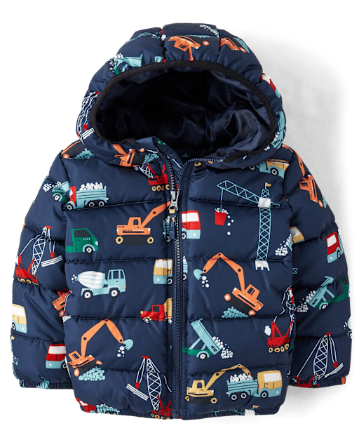 Toddler Boys Print Puffer Jacket