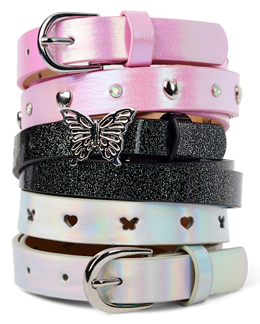Lot de 3 ceintures papillon pour filles