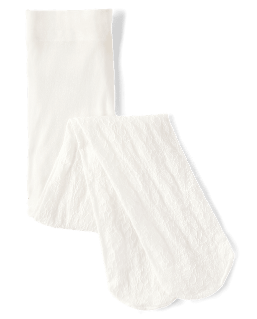Toddler Girls Lace Microfiber Tights