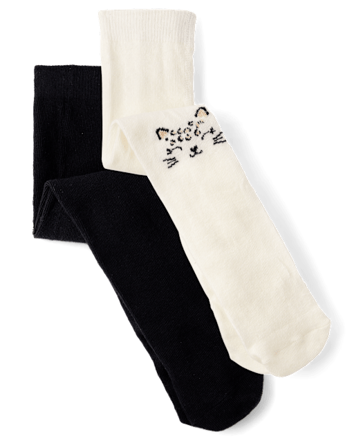 Lot de 2 collants chat pour bébé fille