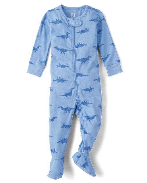 Baby And Toddler Boys Dino Footed One Piece Pajamas