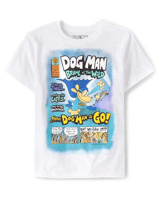 Boys Dog Man Comic Graphic Tee