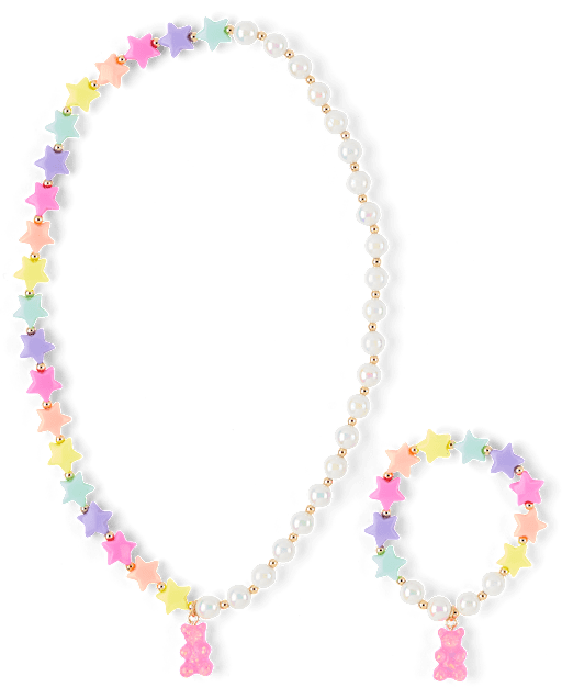 Ensemble de bijoux 2 pièces Candy Bear pour filles