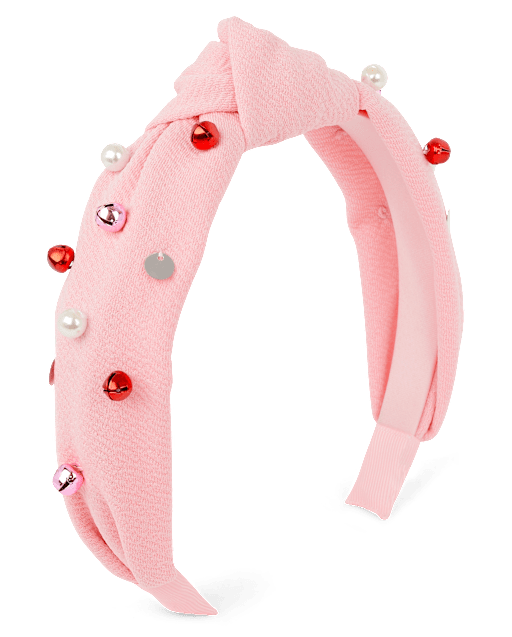 Girls Jingle Bell Top Knot Headband