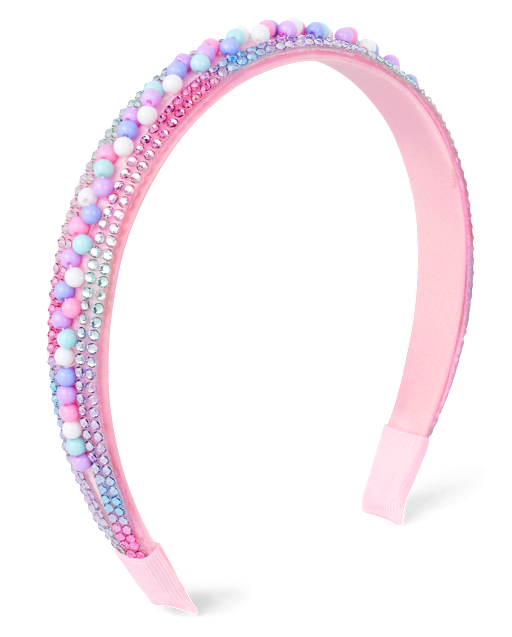Bandeau en perles et strass pour filles