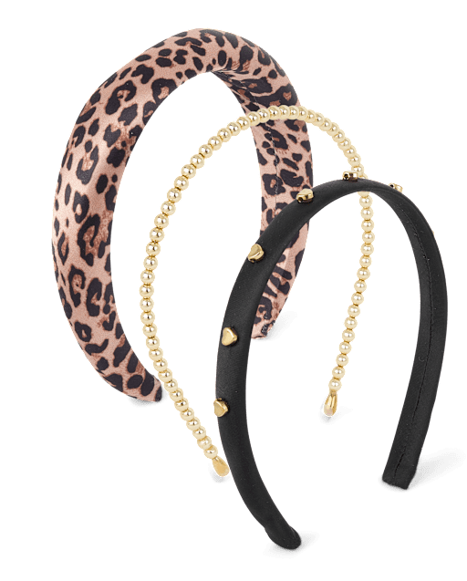 Girls Leopard Headband 3-Pack