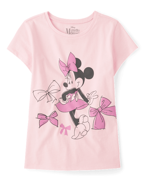 Girls Minnie Mouse Bows Graphic Tee