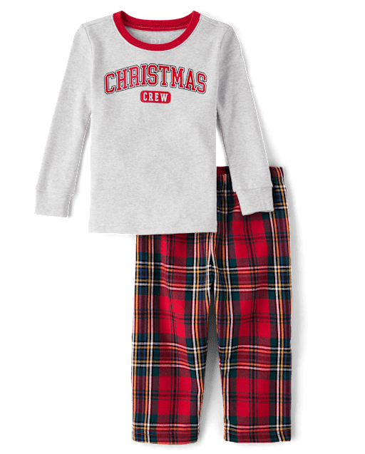 Pyjama de Noël familial assorti pour bébé et tout-petit, coupe ajustée, en coton et flanelle