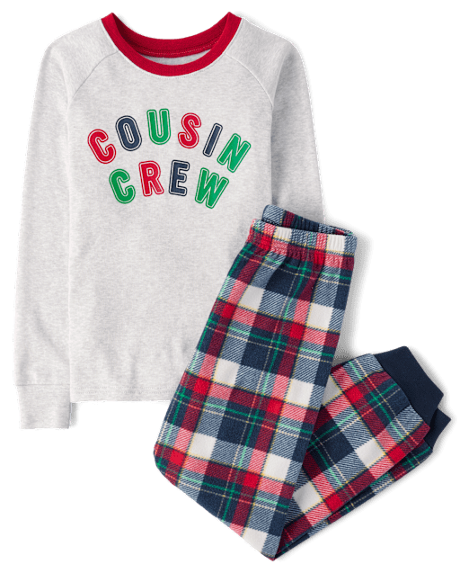 Kids Cousin Crew Snug Fit Cotton And Microfleece Pajamas