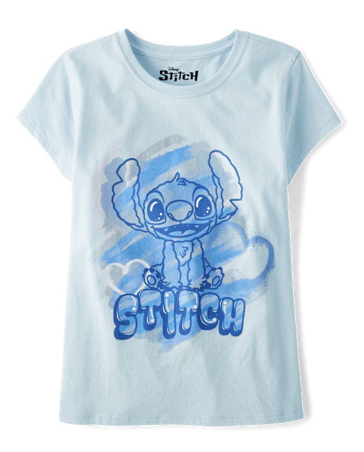 Girls Airbrush Stitch Graphic Tee