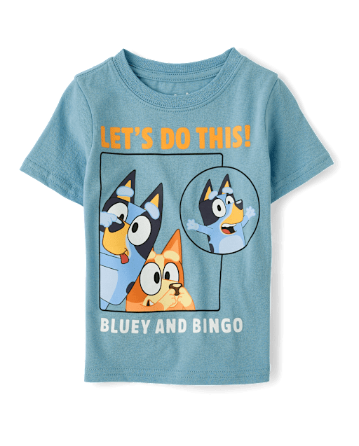 Toddler Boys Let's Do This Bluey And Bingo Graphic Tee