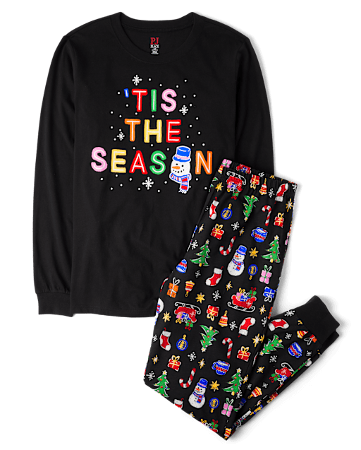 Adult Matching Family Glow Tis The Season Cotton Pajamas