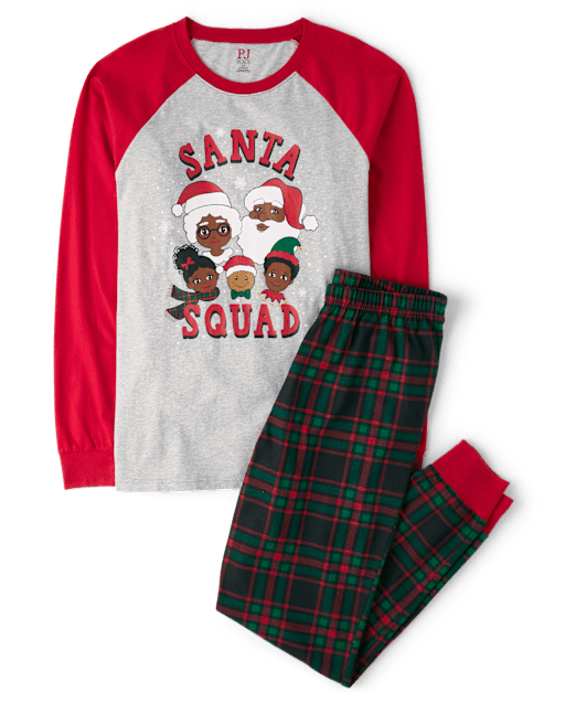 Adult Matching Family Santa Squad Cotton Pajamas