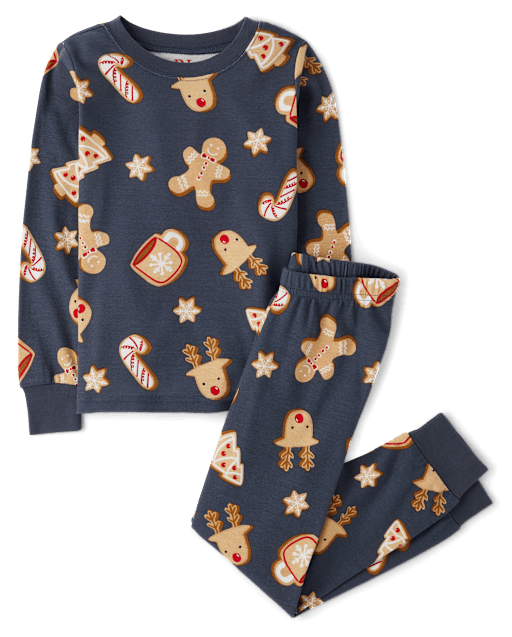 Kids Matching Family Gingerbread Snug Fit Cotton Pajamas