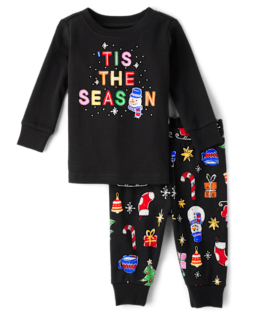 Baby And Toddler Matching Family Glow Tis The Season Snug Fit Cotton Pajamas