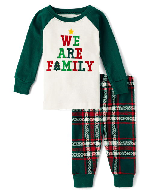 Baby And Toddler Matching Family We Are Family Snug Fit Cotton Pajamas