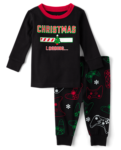 Pyjama de Noël en coton ajusté pour bébé et tout-petit