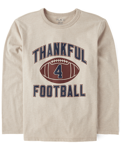 Boys Thankful 4 Football Graphic Tee