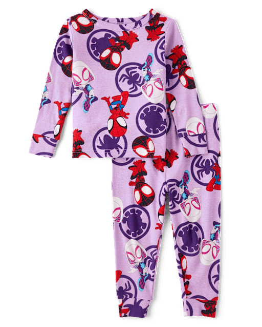 Baby And Toddler Girls Spidey™ Snug Fit Cotton Pajamas