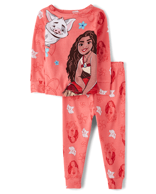 Baby And Toddler Girls Moana™ Snug Fit Cotton Pajamas