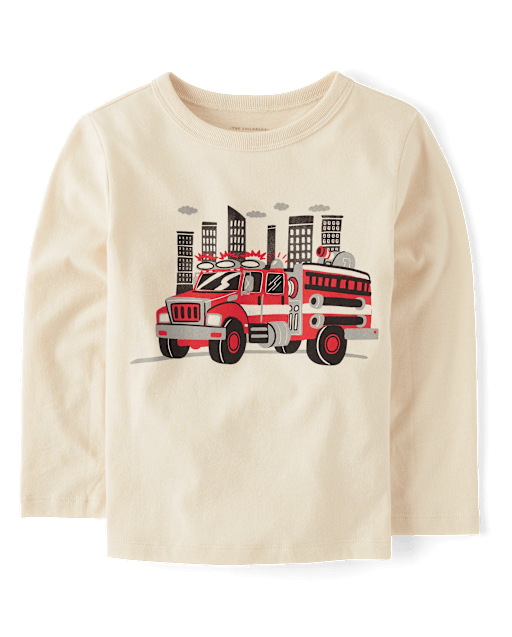 Baby And Toddler Boys Firetruck Graphic Tee