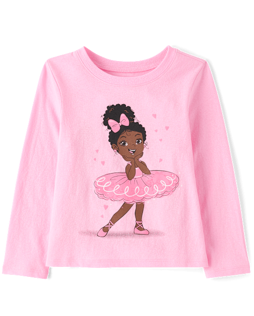 Baby And Toddler Girls Ballerina Graphic Tee