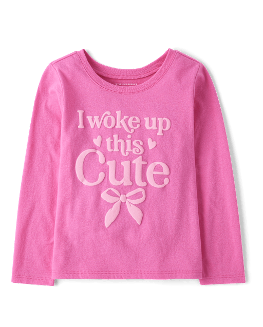Baby And Toddler Girls Woke Up This Cute Graphic Tee