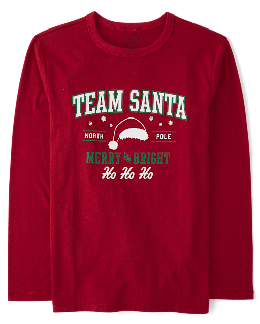 Kids Matching Family Team Santa Graphic Tee