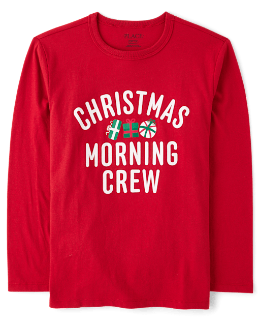 Kids Matching FamilyChristmas Morning Crew Graphic Tee