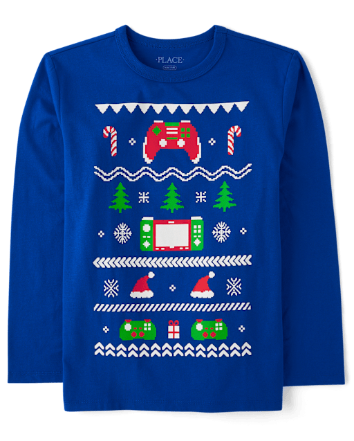 Boys Christmas Game Controller Graphic Tee