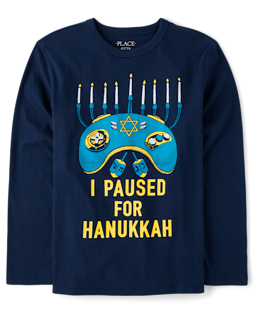Boys Paused For Hanukkah Graphic Tee