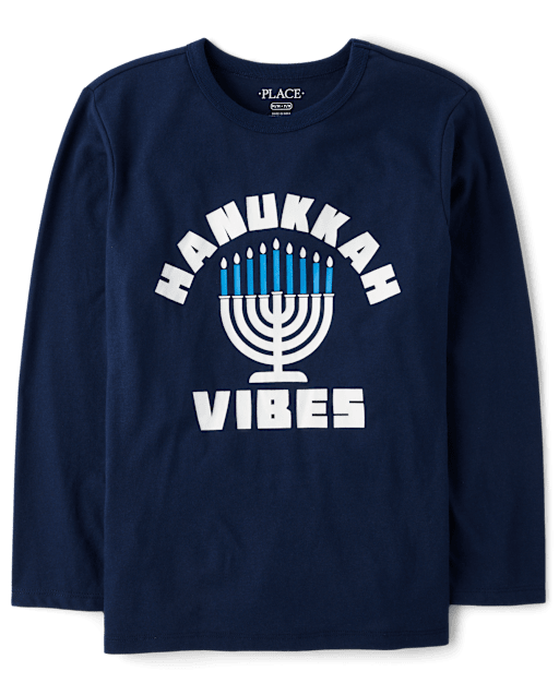 Boys Glow Hanukkah Vibes Graphic Tee
