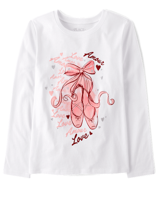 Girls Ballet Shoes Graphic Tee