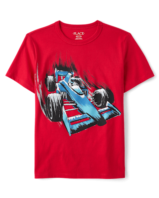 Boys Race Car Graphic Tee