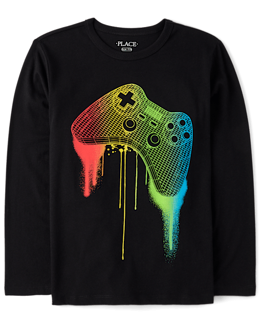 Boys Multicolor Game Controller Graphic Tee